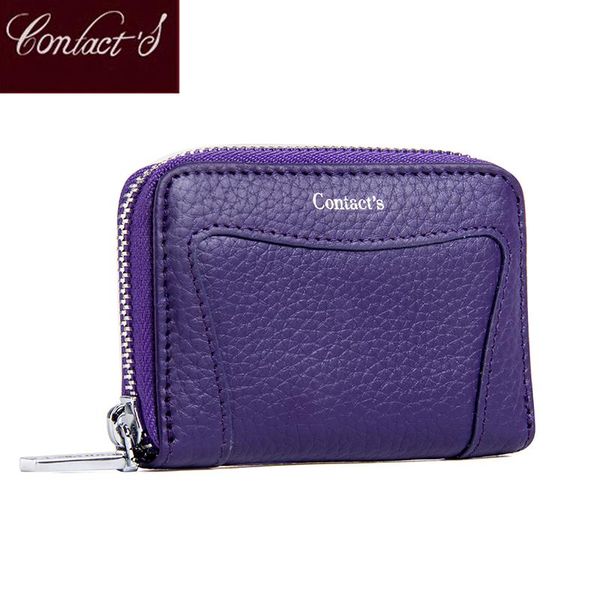 card holders contact's holder wallets cowhide leather women wallet protection business mini purse, Brown;gray
card holders contact's holder wallets cowhide leather women wallet protection business mini purse, Brown;gray