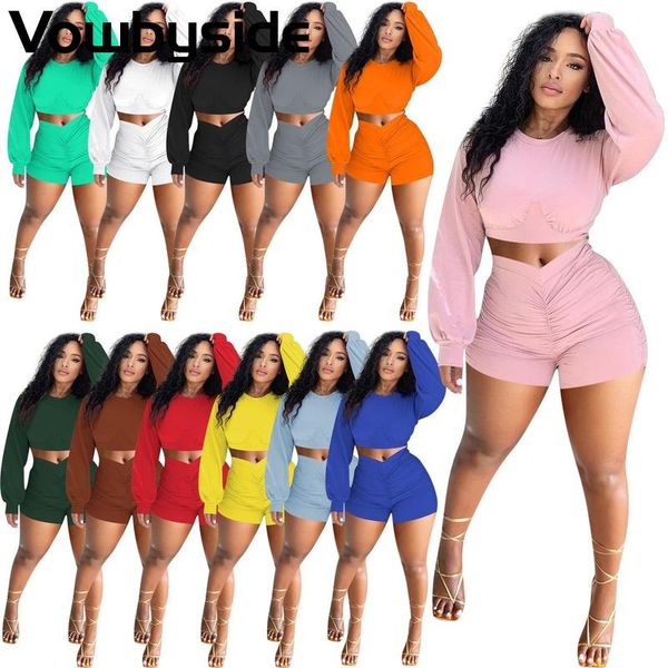 women's tracksuits suit loose fashion solid color round neck long sleeve t-shirt casual short sets, Gray
women's tracksuits suit loose fashion solid color round neck long sleeve t-shirt casual short sets, Gray