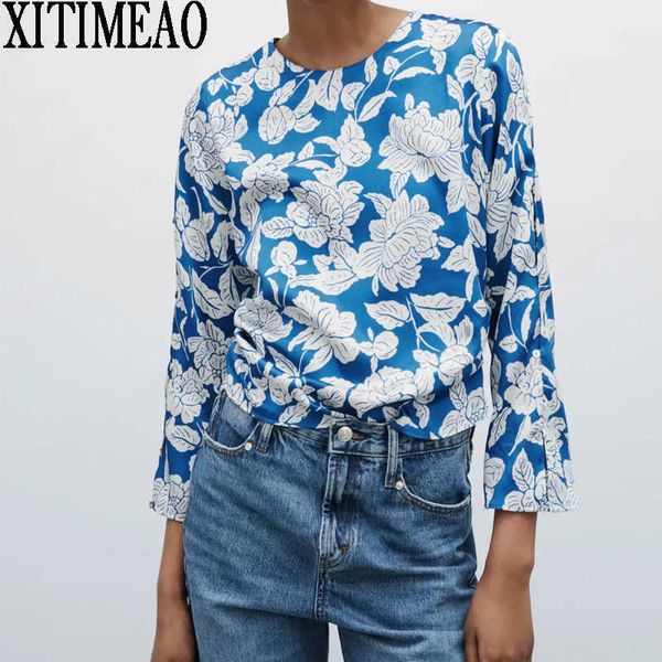 za spring autumn women retro printing simple style loose long sleeve pullover shirt casual chic xitimeao 210602, White
za spring autumn women retro printing simple style loose long sleeve pullover shirt casual chic xitimeao 210602, White