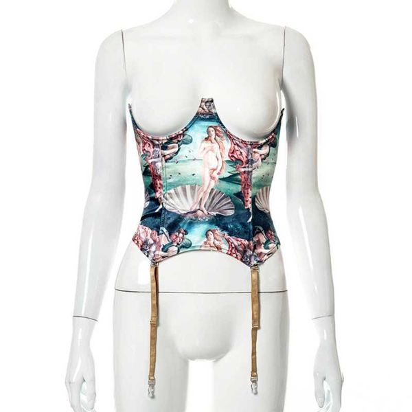 vintage print corset crop women's summer sleeveless slim bustier fishbone band tank fashion design party p0817, Black;brown
vintage print corset crop women's summer sleeveless slim bustier fishbone band tank fashion design party p0817, Black;brown