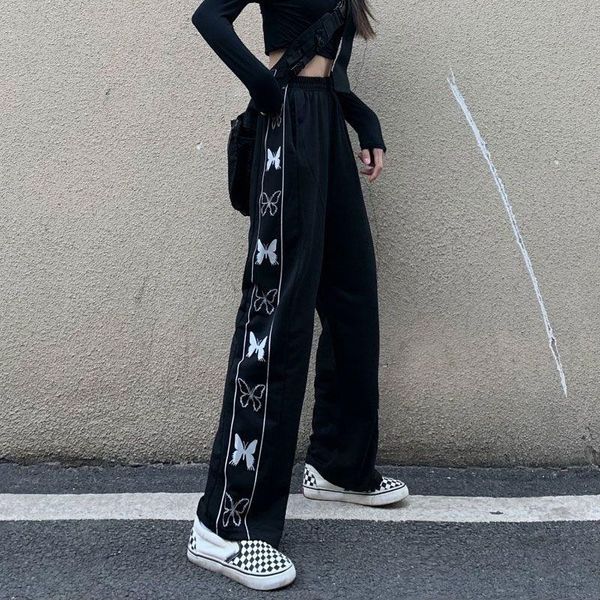 women's pants & capris black butterfly print summer korean harajuku japan loose autumn trousers fashion funny straight hip hop women, Black;white
women's pants & capris black butterfly print summer korean harajuku japan loose autumn trousers fashion funny straight hip hop women, Black;white