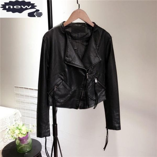 women's leather & faux european slim washed pu women fashion 2021 zipper black biker jacket street punk short coat female s
women's leather & faux european slim washed pu women fashion 2021 zipper black biker jacket street punk short coat female s