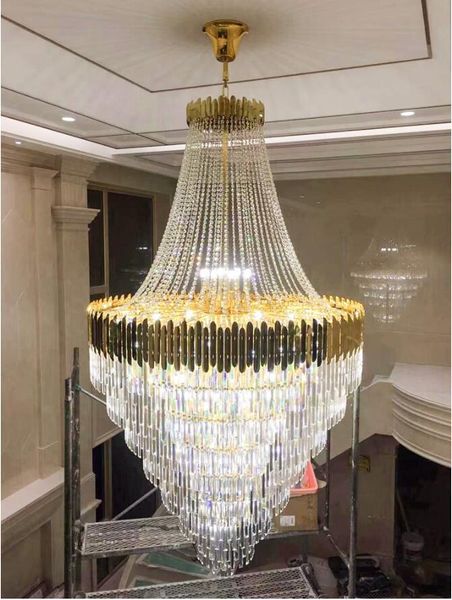 large crystal chandelier in duplex building luxury el lobby engineering villa living room hollow chandeliers
large crystal chandelier in duplex building luxury el lobby engineering villa living room hollow chandeliers