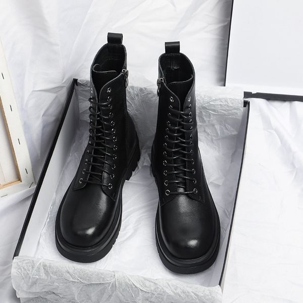 yuxiang autumn martin boots boots women round toe buckle shoes women internal increase fashion plus size square heels lacing, Black
yuxiang autumn martin boots boots women round toe buckle shoes women internal increase fashion plus size square heels lacing, Black