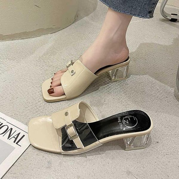 slippers summer women shoes 2021 fashion peep toe high heels female pu leather transparent casual woman, Black
slippers summer women shoes 2021 fashion peep toe high heels female pu leather transparent casual woman, Black