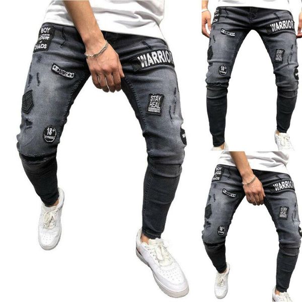 men's jeans men's skinny summer fashion black ripped casual trousers slim fitted stretch denim long pants male clothes, Blue
men's jeans men's skinny summer fashion black ripped casual trousers slim fitted stretch denim long pants male clothes, Blue