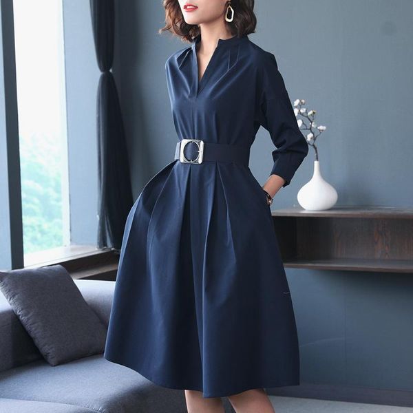 casual dresses 2021 spring office lady midi dress ukraine fashion for women vestido de festa solid color stylish women's, Black;gray
casual dresses 2021 spring office lady midi dress ukraine fashion for women vestido de festa solid color stylish women's, Black;gray
