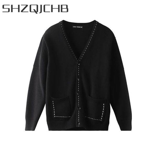 men's sweaters shzq 100% cotton cardigan male korean sweater casual knitted autumn winter clothes men 2021 manteau homme 12 lw, White;black
men's sweaters shzq 100% cotton cardigan male korean sweater casual knitted autumn winter clothes men 2021 manteau homme 12 lw, White;black