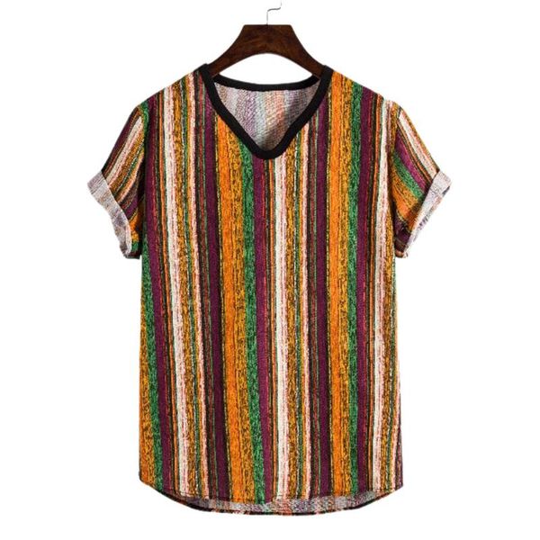 men's t-shirts t shirt striped v neck short sleeve summer tees casual men clothing beach loose, White;black
men's t-shirts t shirt striped v neck short sleeve summer tees casual men clothing beach loose, White;black