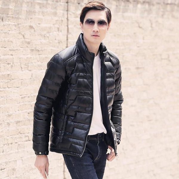men's leather & faux real sheep skin jacket men genuine sheepskin duck down coat parkas 2021 winter warm thick male windproof outerwear, Black
men's leather & faux real sheep skin jacket men genuine sheepskin duck down coat parkas 2021 winter warm thick male windproof outerwear, Black