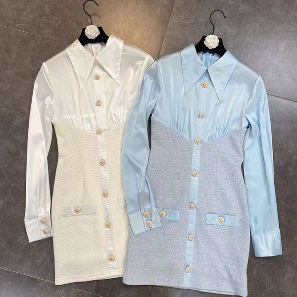 2021 Female Winter New Fashion Long Sleeve Lapel Satin Single Seam Breasted Multi Button Decoration Dress Casual Twgu, Black;gray
2021 Female Winter New Fashion Long Sleeve Lapel Satin Single Seam Breasted Multi Button Decoration Dress Casual Twgu, Black;gray