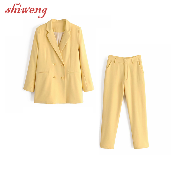 women's two piece pants versatile vintage mid-length women suit jacket + high waist casual trousers wide leg shorts female autumn stree, White
women's two piece pants versatile vintage mid-length women suit jacket + high waist casual trousers wide leg shorts female autumn stree, White