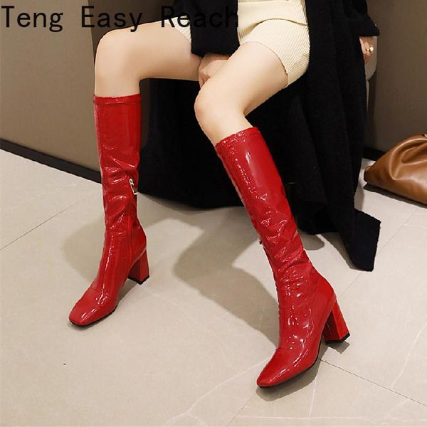 boots patent pu leather knee high for women comfortable thick heel ladies side zipper winter black red white
boots patent pu leather knee high for women comfortable thick heel ladies side zipper winter black red white