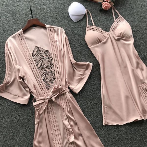 women's sleepwear 2 pieces sets nightwear erotic silk satin nightgown summer bath robes bathrobe lounge wear pijamas night dress, Black;red
women's sleepwear 2 pieces sets nightwear erotic silk satin nightgown summer bath robes bathrobe lounge wear pijamas night dress, Black;red