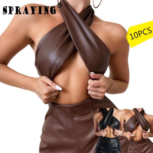 women's tracksuits 10sets bulk items wholesale fall women clothing 2 piece set outfits short sleeve pu leather halter corset s8082, Gray
women's tracksuits 10sets bulk items wholesale fall women clothing 2 piece set outfits short sleeve pu leather halter corset s8082, Gray