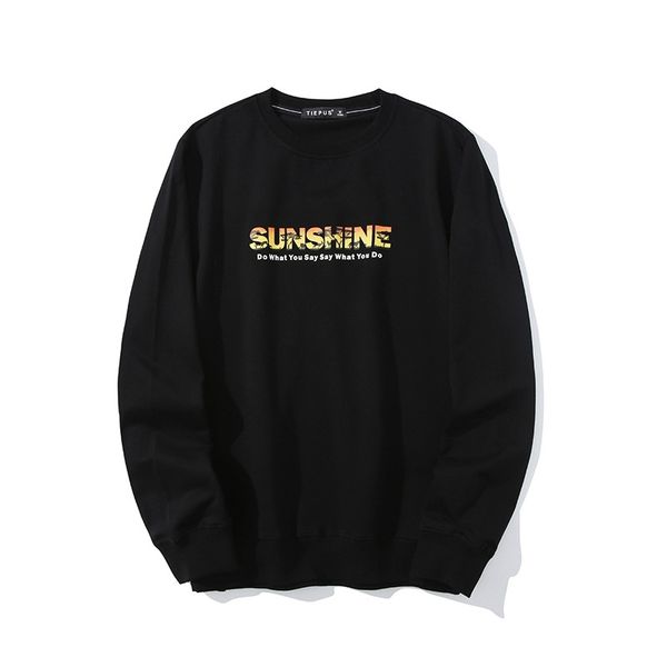 trendy 2021 autumn loose print crew neck shirt large body jacket men's wear, Black 
trendy 2021 autumn loose print crew neck shirt large body jacket men's wear, Black