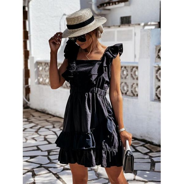 casual dresses women dress summer fashion outdoor beach female wear solid color lotus lace stitching sleeveless waist ladies, Black;gray
casual dresses women dress summer fashion outdoor beach female wear solid color lotus lace stitching sleeveless waist ladies, Black;gray
