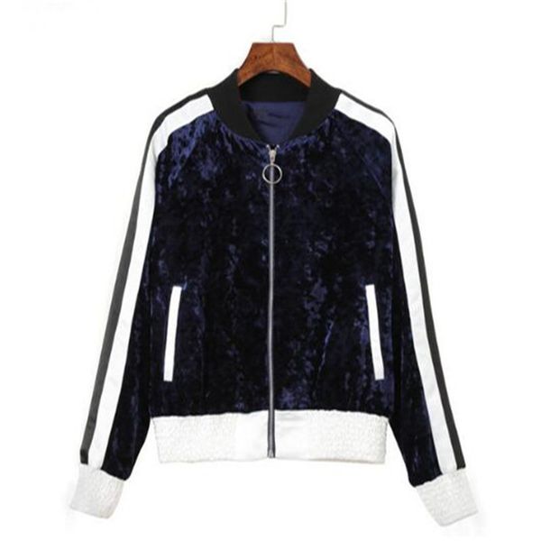 2021 new bomber jacket women spring coat casual blue velvet streetwear jackets outerwear casaco th2p, Black;brown
2021 new bomber jacket women spring coat casual blue velvet streetwear jackets outerwear casaco th2p, Black;brown