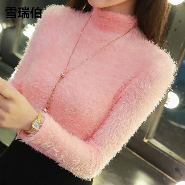 2021 new women autumn winter loose pullover sweater long sleeves turtleneck plush thickening sweaters casual warm jumper l569ho9u, White;black
2021 new women autumn winter loose pullover sweater long sleeves turtleneck plush thickening sweaters casual warm jumper l569ho9u, White;black