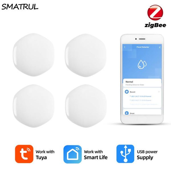 smart home control smatrul tuya zigbee wireless flood water immersing sensor leak detector for remote soaking security alarm and gateway hub
smart home control smatrul tuya zigbee wireless flood water immersing sensor leak detector for remote soaking security alarm and gateway hub