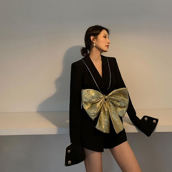 women's jumpsuits & rompers retro one piece romper shorts with huge bow-knot runway style belted blazer jumpsuit female, Black;white
women's jumpsuits & rompers retro one piece romper shorts with huge bow-knot runway style belted blazer jumpsuit female, Black;white