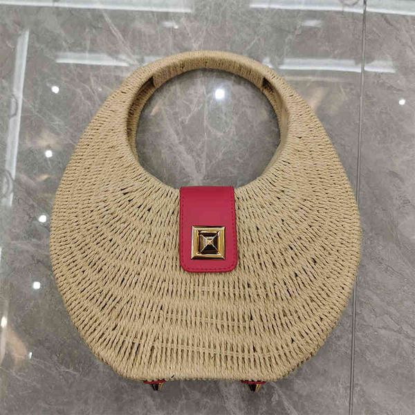 shopping bags spring new women s large capacity hand woven rattan trendy fashion casual simple wild handbag summer beach 220309
shopping bags spring new women s large capacity hand woven rattan trendy fashion casual simple wild handbag summer beach 220309