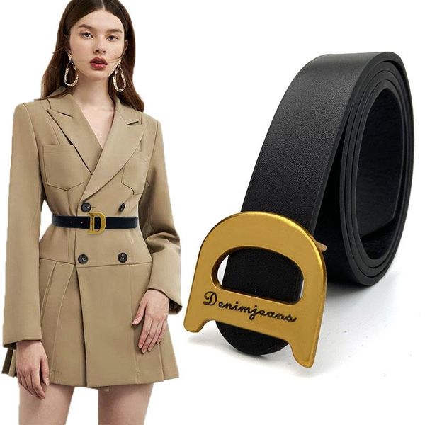 belts punk women waist strap designer d buckle female ladies waistband all-match jeans black belt, Black;brown
belts punk women waist strap designer d buckle female ladies waistband all-match jeans black belt, Black;brown
