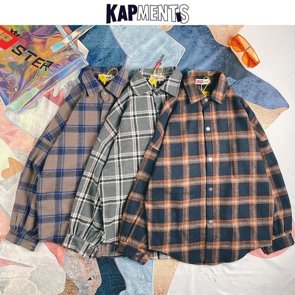 men's casual shirts kapments men plaid long sleeve vintage 2021 mens harajuku japanese streetwear male kpop hip hop plus size, White;black
men's casual shirts kapments men plaid long sleeve vintage 2021 mens harajuku japanese streetwear male kpop hip hop plus size, White;black