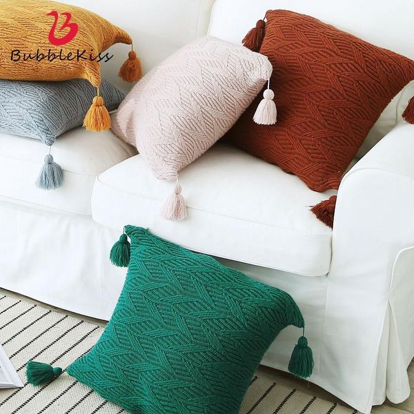 cushion/decorative pillow bubble kiss 45x45cm square knitted tassel cover pure color home sofa throw case washable portable pillowcase 2021
cushion/decorative pillow bubble kiss 45x45cm square knitted tassel cover pure color home sofa throw case washable portable pillowcase 2021
