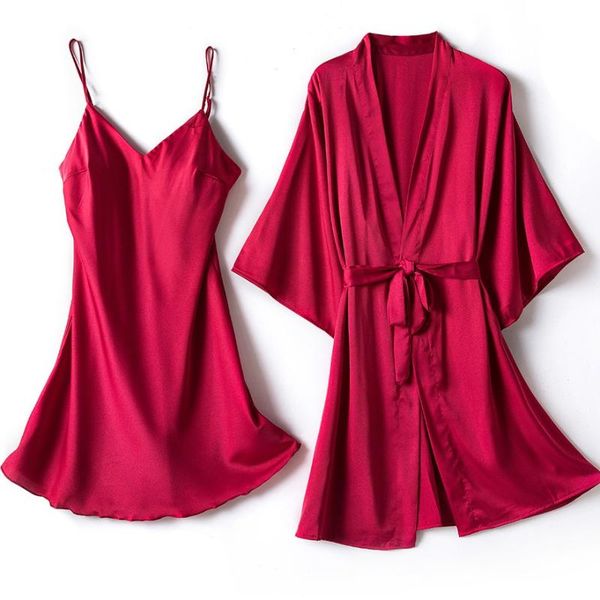women's sleepwear bride bridesmaid wedding robe gown rayon kimono bathrobe robe&nightgown sleep set intimate lingerie, Black;red
women's sleepwear bride bridesmaid wedding robe gown rayon kimono bathrobe robe&nightgown sleep set intimate lingerie, Black;red