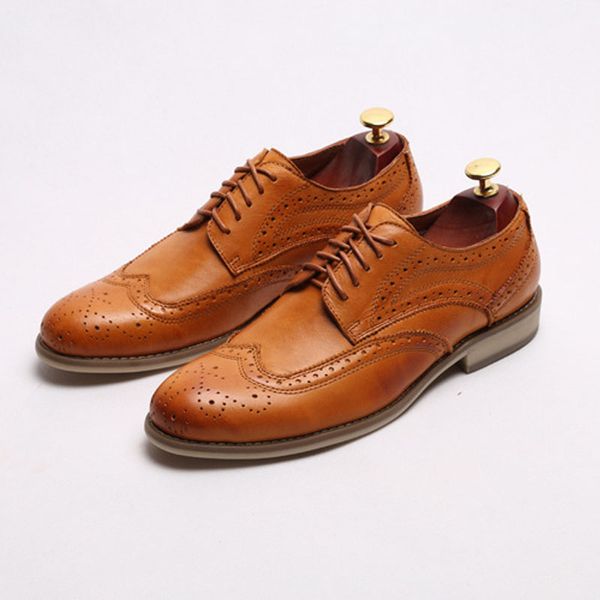 handmade oxford dress shoes brogue carved men genuine cow leather suit shoes footwear wedding formal shoes e72, Black
handmade oxford dress shoes brogue carved men genuine cow leather suit shoes footwear wedding formal shoes e72, Black