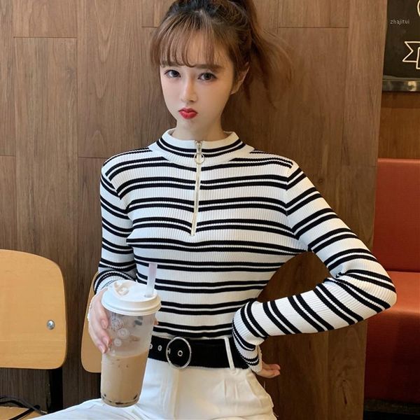 women's sweaters woman autumn long sleeve striped pullover women sweater knitted 2021 o-neck korean pull jumper female white black
women's sweaters woman autumn long sleeve striped pullover women sweater knitted 2021 o-neck korean pull jumper female white black