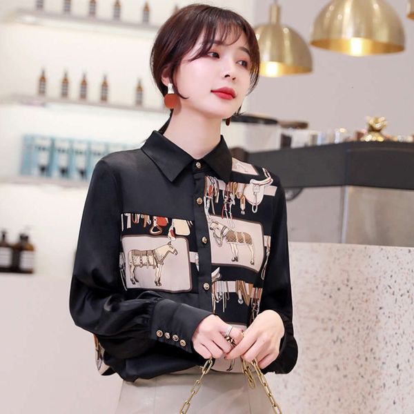 luxury long new hong kong printed early sleeve chiffon spring shirt women's french design sense minority black foreign style 2021, White
luxury long new hong kong printed early sleeve chiffon spring shirt women's french design sense minority black foreign style 2021, White