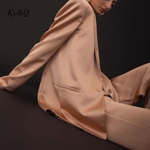 women's suits & blazers acetic acid satin suit coat designer women blazer thin advanced sense elegant jacket 2021 early autumn, White;black
women's suits & blazers acetic acid satin suit coat designer women blazer thin advanced sense elegant jacket 2021 early autumn, White;black