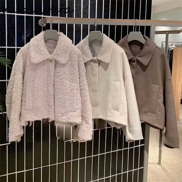 kuzuwata autumn jackets japanese sweet women's clothing solid turn down collar button long sleeve pockets short coats 211130, Black
kuzuwata autumn jackets japanese sweet women's clothing solid turn down collar button long sleeve pockets short coats 211130, Black
