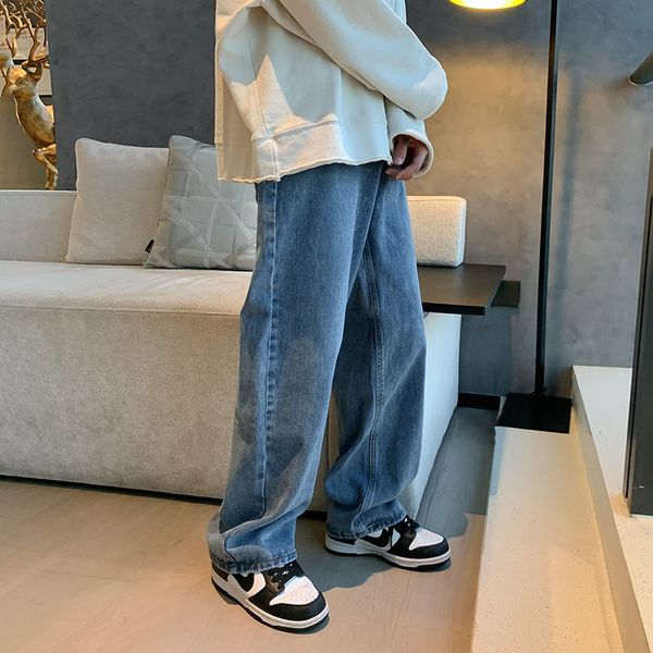 men's jeans korean men's jeans, informal hip-hop style wide leg harajuku, solid color, Blue
men's jeans korean men's jeans, informal hip-hop style wide leg harajuku, solid color, Blue