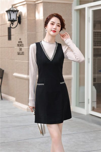 casual dresses novelty sleeveless dress medium length temperament professional formal occasion work bottoming vest plus size, Black;gray
casual dresses novelty sleeveless dress medium length temperament professional formal occasion work bottoming vest plus size, Black;gray