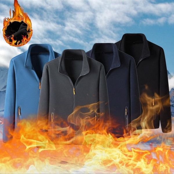 men's jackets solid polar fleece zipper coat winter casual jacket stand collar with pockets, Black;brown
men's jackets solid polar fleece zipper coat winter casual jacket stand collar with pockets, Black;brown