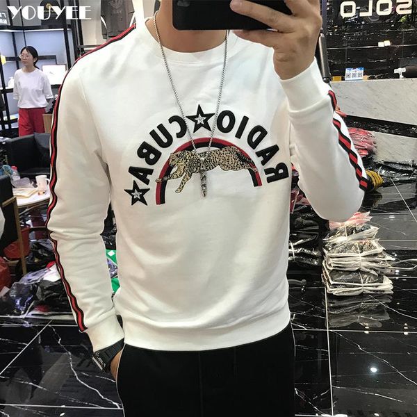 men's hoodies & sweatshirts mens long sleeve hoodie korean version embroidered leopard youth clothing 2021 autumn fashion male bottomin, Black
men's hoodies & sweatshirts mens long sleeve hoodie korean version embroidered leopard youth clothing 2021 autumn fashion male bottomin, Black