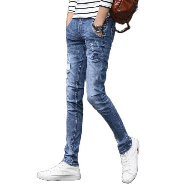 men's jeans korean streetwear men pants slim fit autumn 2021 designer classic casual cowboy brand long, Blue
men's jeans korean streetwear men pants slim fit autumn 2021 designer classic casual cowboy brand long, Blue
