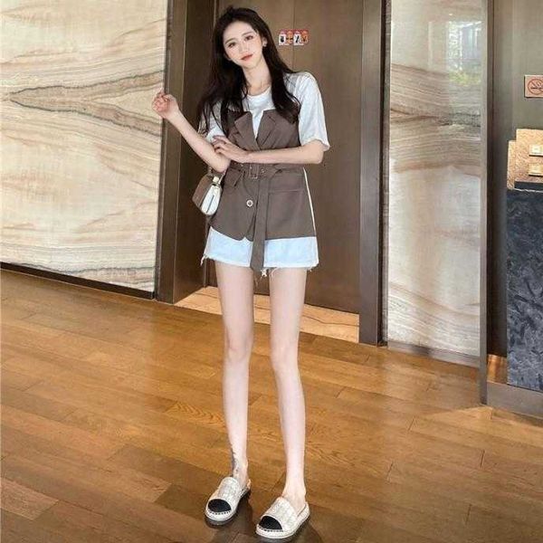 women's t-shirt spring summer short-sleeved design female niche trendy korean style loose lace stitching fake two- wlwn, White
women's t-shirt spring summer short-sleeved design female niche trendy korean style loose lace stitching fake two- wlwn, White