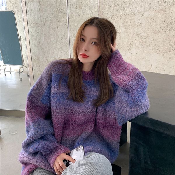2021 autumn and winter new wild heavy industry gradient loose long-sleeved thick pullover women a2vr, White;black
2021 autumn and winter new wild heavy industry gradient loose long-sleeved thick pullover women a2vr, White;black