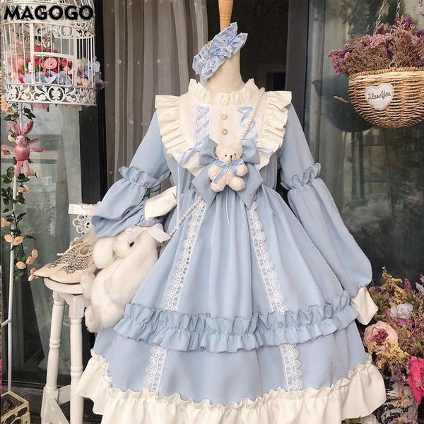 casual dresses lolita style dress women lace maid costume long sleeve kawaii loose soft sisters female cute sweet mid, Black;gray
casual dresses lolita style dress women lace maid costume long sleeve kawaii loose soft sisters female cute sweet mid, Black;gray