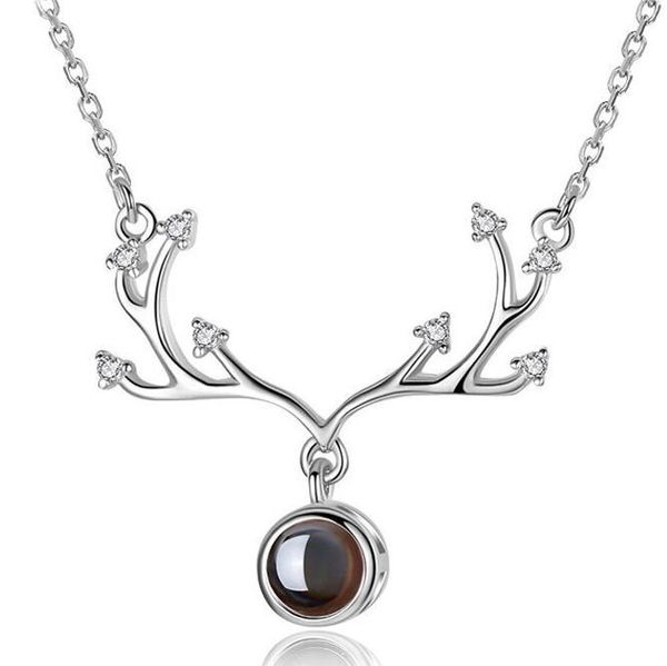pendant necklaces lucky deer horn projection necklace 100 languages i love you romantic rose gold color short &, Silver
pendant necklaces lucky deer horn projection necklace 100 languages i love you romantic rose gold color short &, Silver