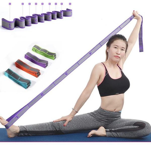gym fitness yoga stretching strap elastic band physical training resistance dance beginner tension belt