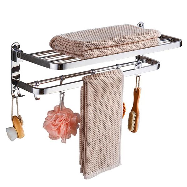 towel racks 40cm/50cm folding bathroom storage rack punch-wall mounted stainless steel holder clothes with hook
towel racks 40cm/50cm folding bathroom storage rack punch-wall mounted stainless steel holder clothes with hook