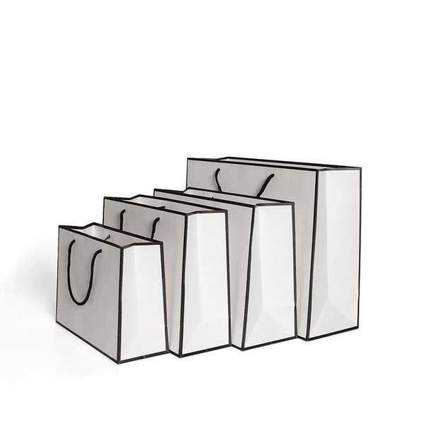 gift wrap 10 pcs large white kraft paper packaging bag garment with handles small black shopping
gift wrap 10 pcs large white kraft paper packaging bag garment with handles small black shopping