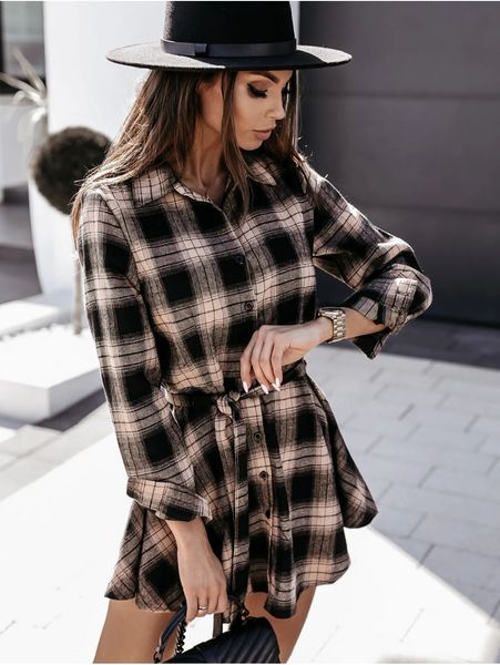 women shirt dress button down casual long sleeve lapel plaid pattern mini dress with belt high waist mini dress vestidos 2021, Black;gray
women shirt dress button down casual long sleeve lapel plaid pattern mini dress with belt high waist mini dress vestidos 2021, Black;gray