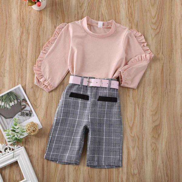 clothing sets baby & children's 1-6years cute kid girl ruffles long sleeve + plaid pants belt clothes 3pcs, White
clothing sets baby & children's 1-6years cute kid girl ruffles long sleeve + plaid pants belt clothes 3pcs, White