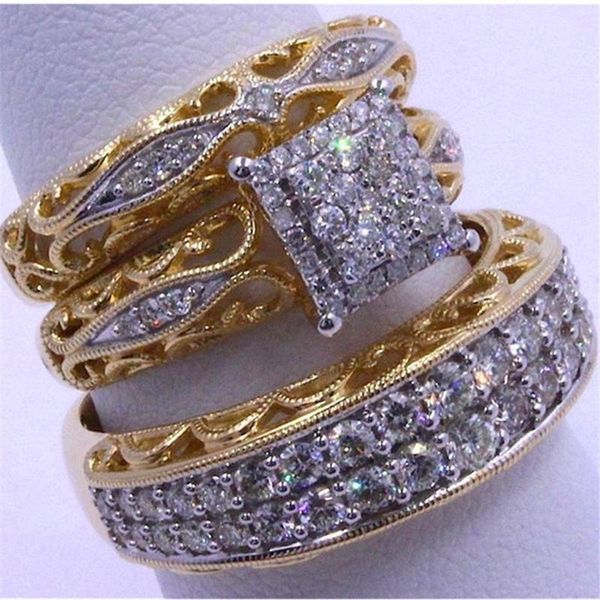 wedding rings trendy exquisite 3 pieces/set of fashion colorful zircon inlaid metal with hollow process suitable for party, Slivery;golden
wedding rings trendy exquisite 3 pieces/set of fashion colorful zircon inlaid metal with hollow process suitable for party, Slivery;golden
